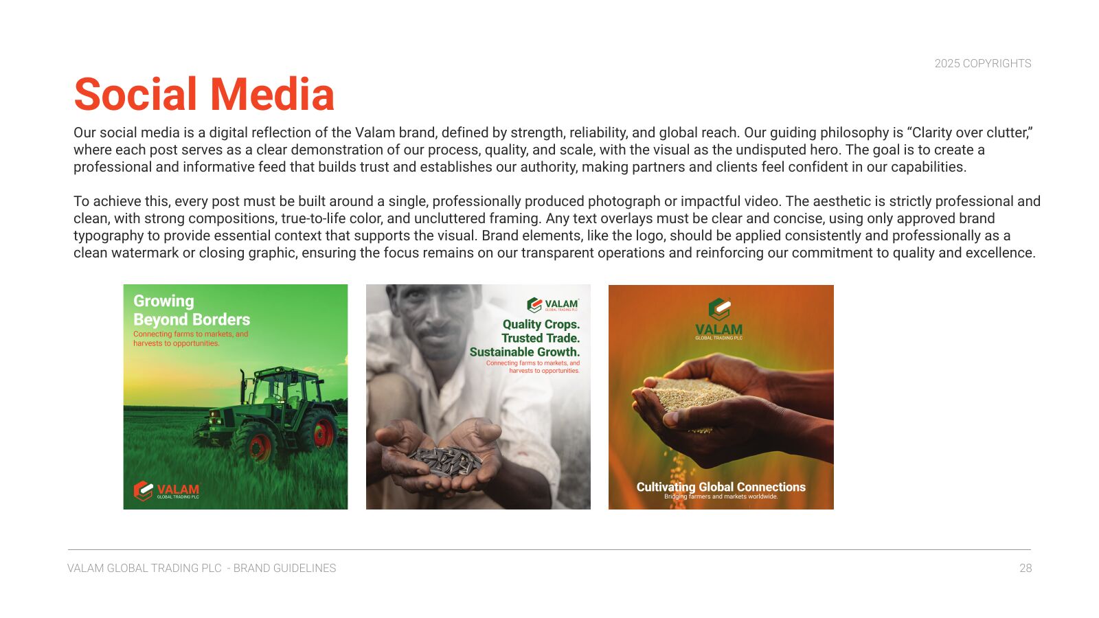 Valam social media post designs